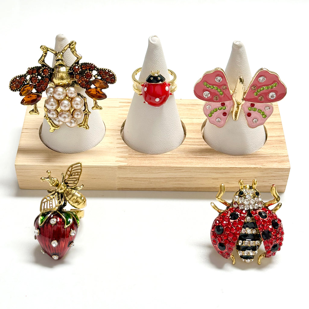 Cute insect bee rings