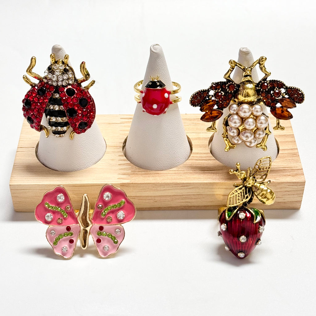 Cute insect bee rings