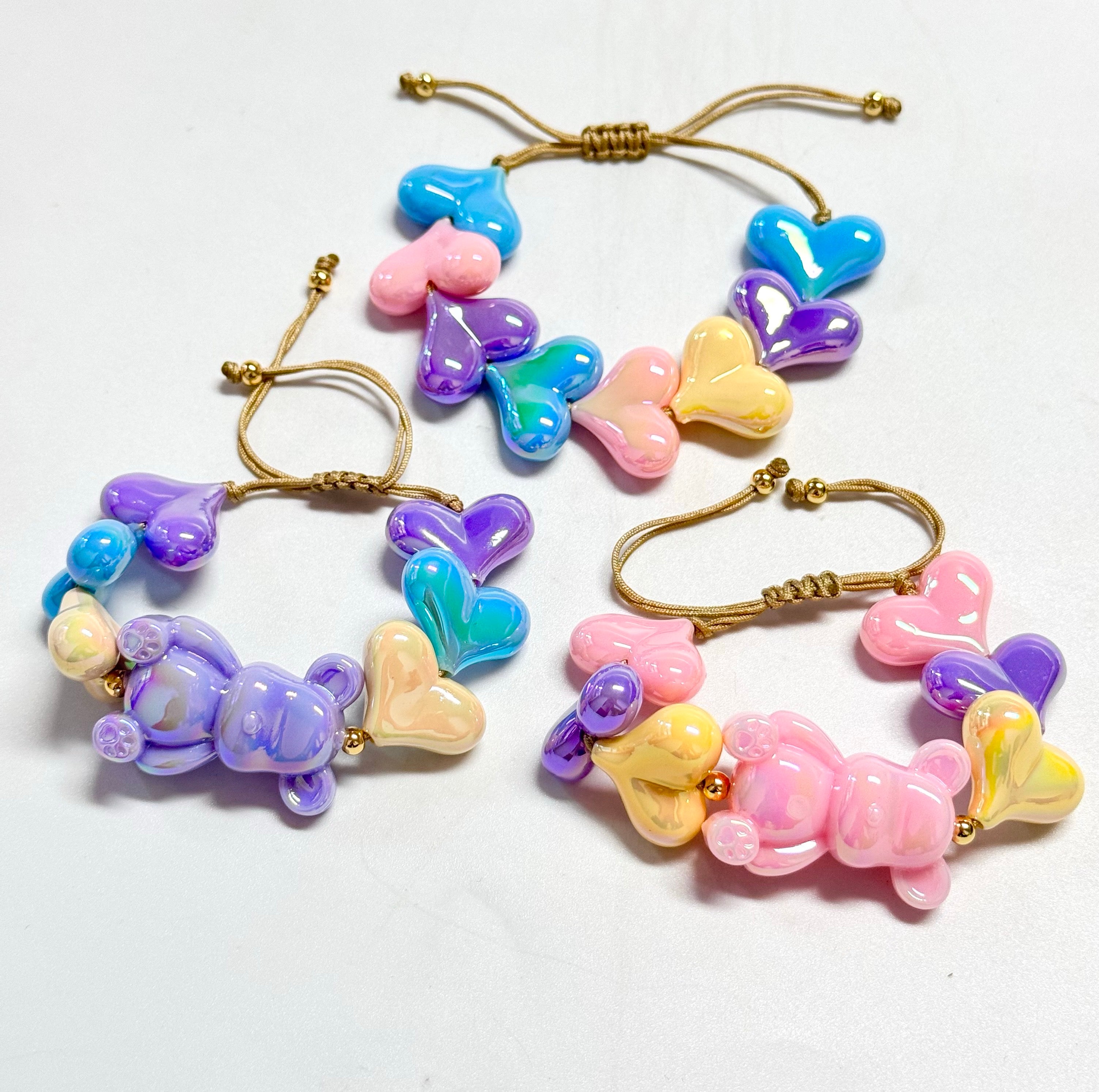 Cute Bear Heart Bracelet