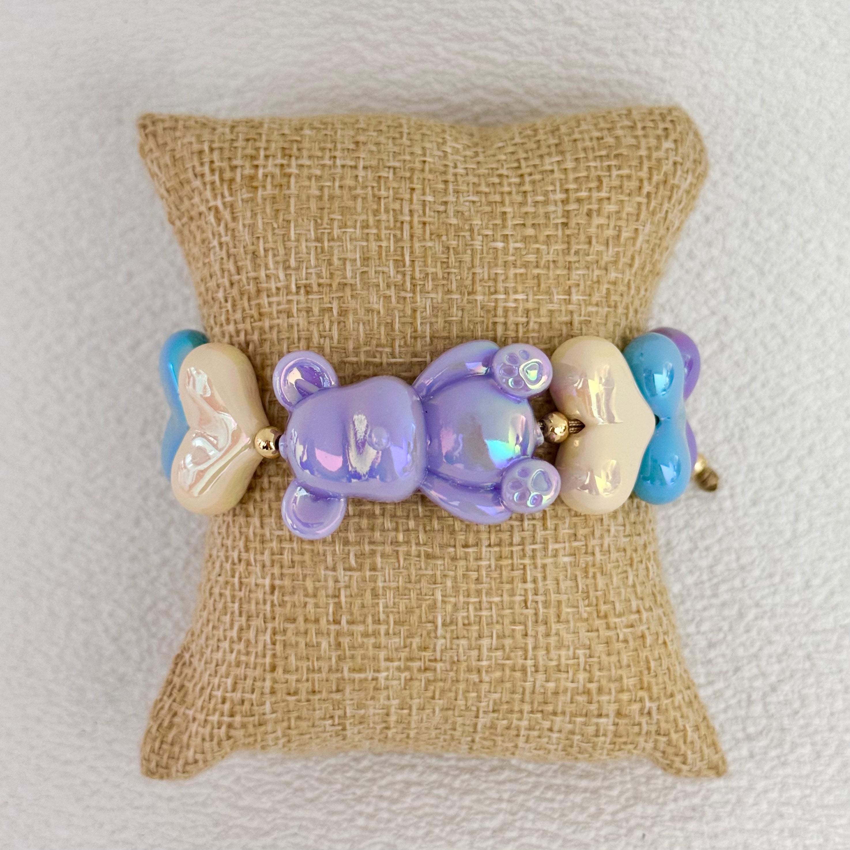 Cute Bear Heart Bracelet