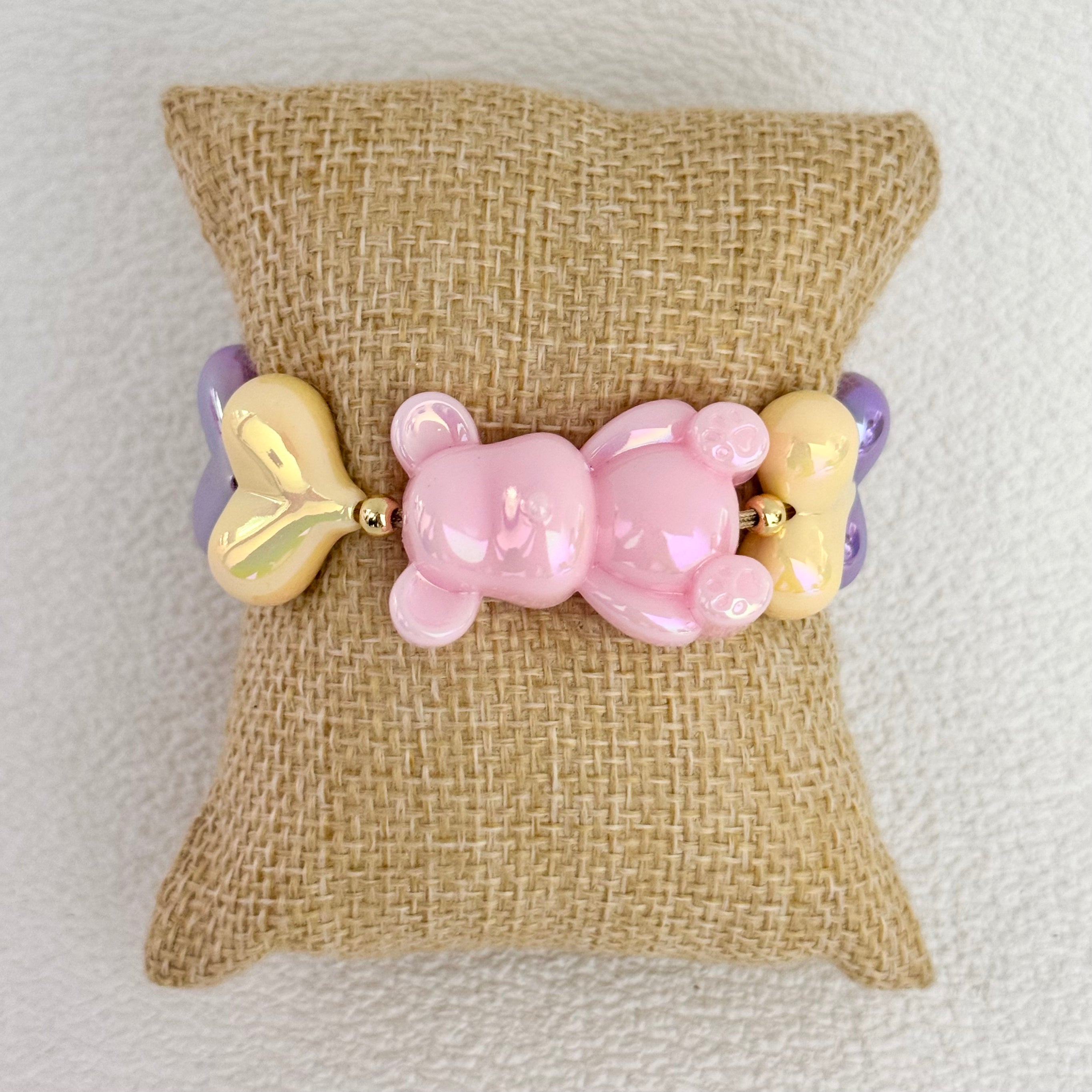 Cute Bear Heart Bracelet