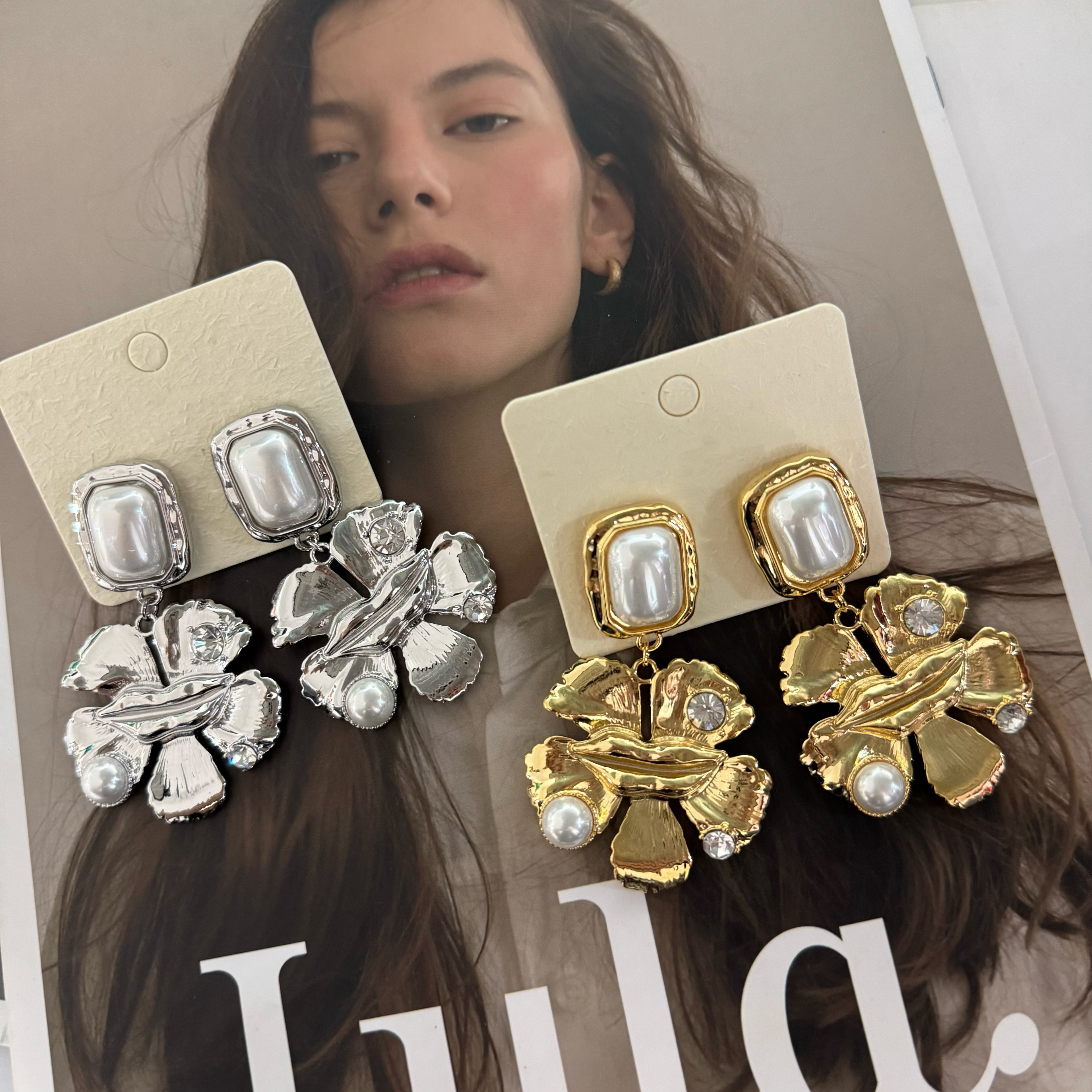 Flower Drop Earrings