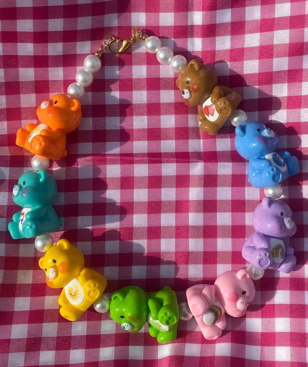 Cartoon Bear Pearl Necklace
