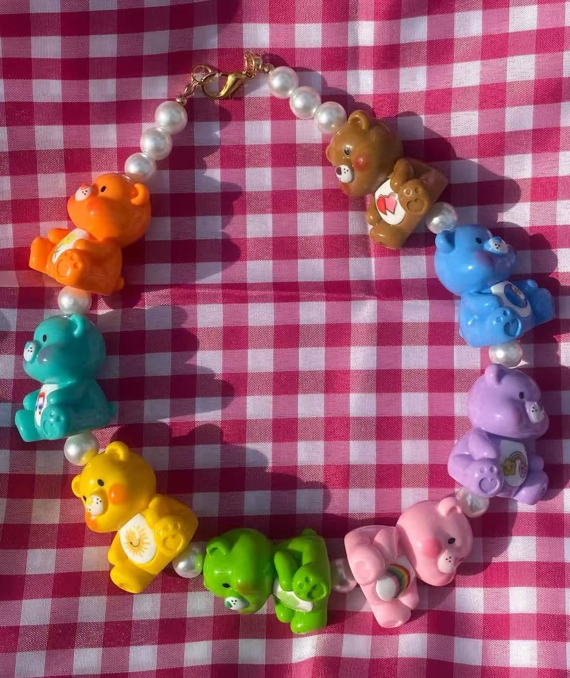 Cartoon Bear Pearl Necklace