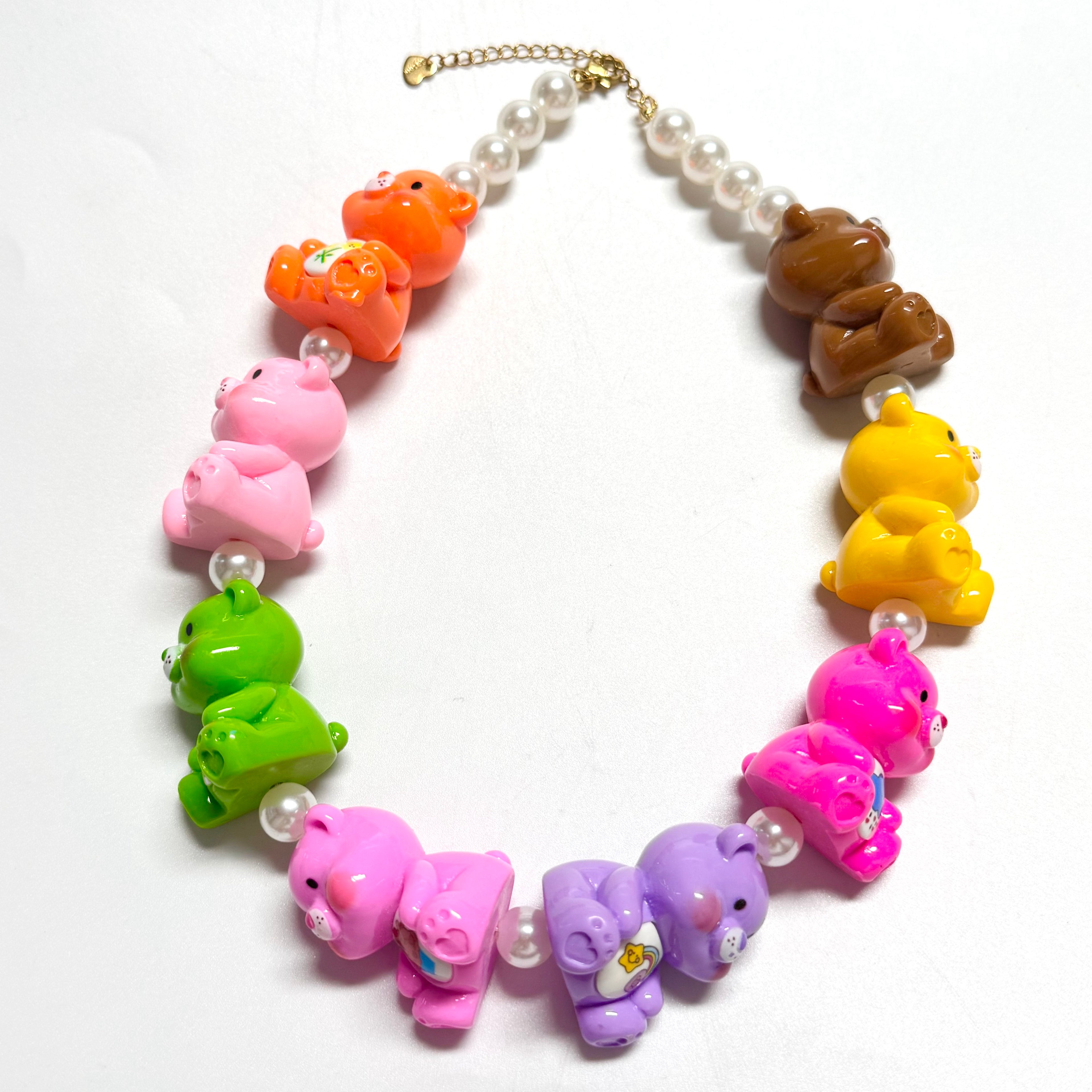 Cartoon Bear Pearl Necklace