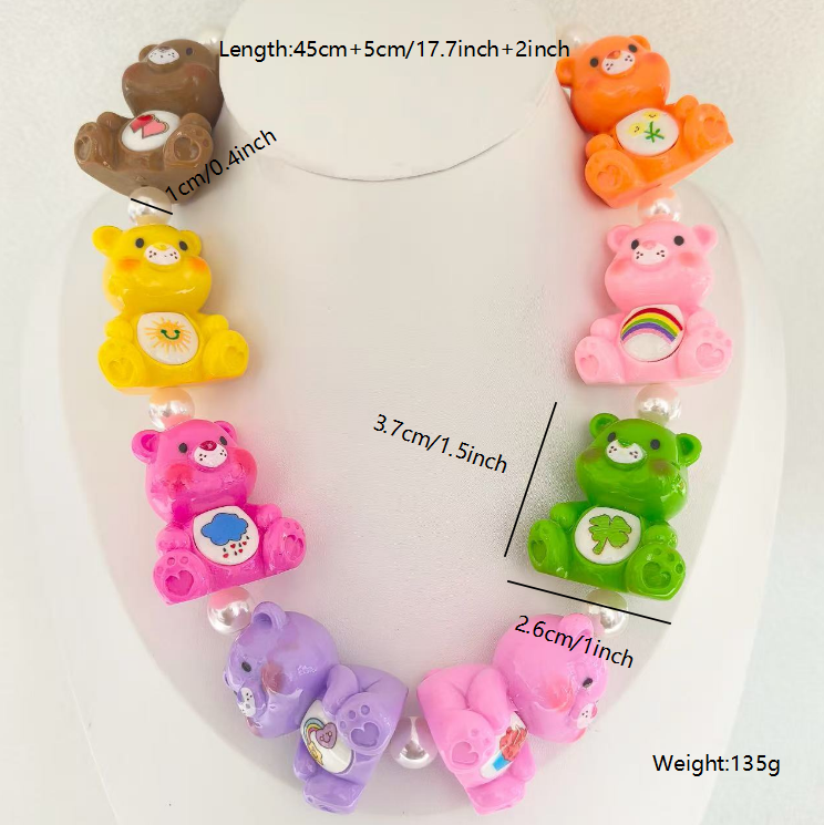 Cartoon Bear Pearl Necklace