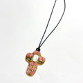 Rose Flower Cross Pendant Necklace