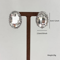 Oval Crystal Stud Earrings