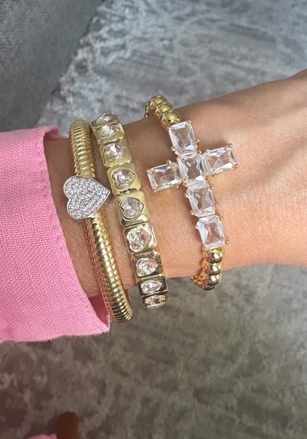 Heart cross beads bracelets