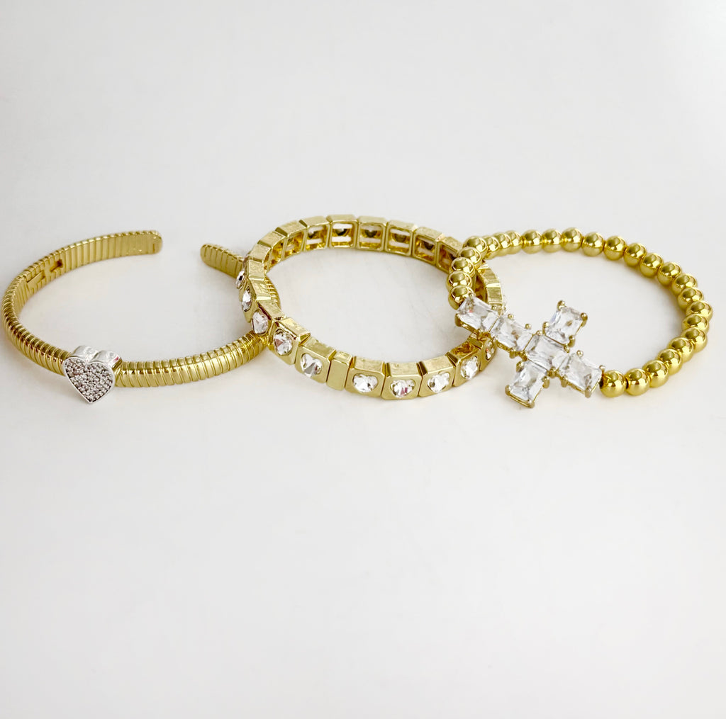 Heart cross beads bracelets