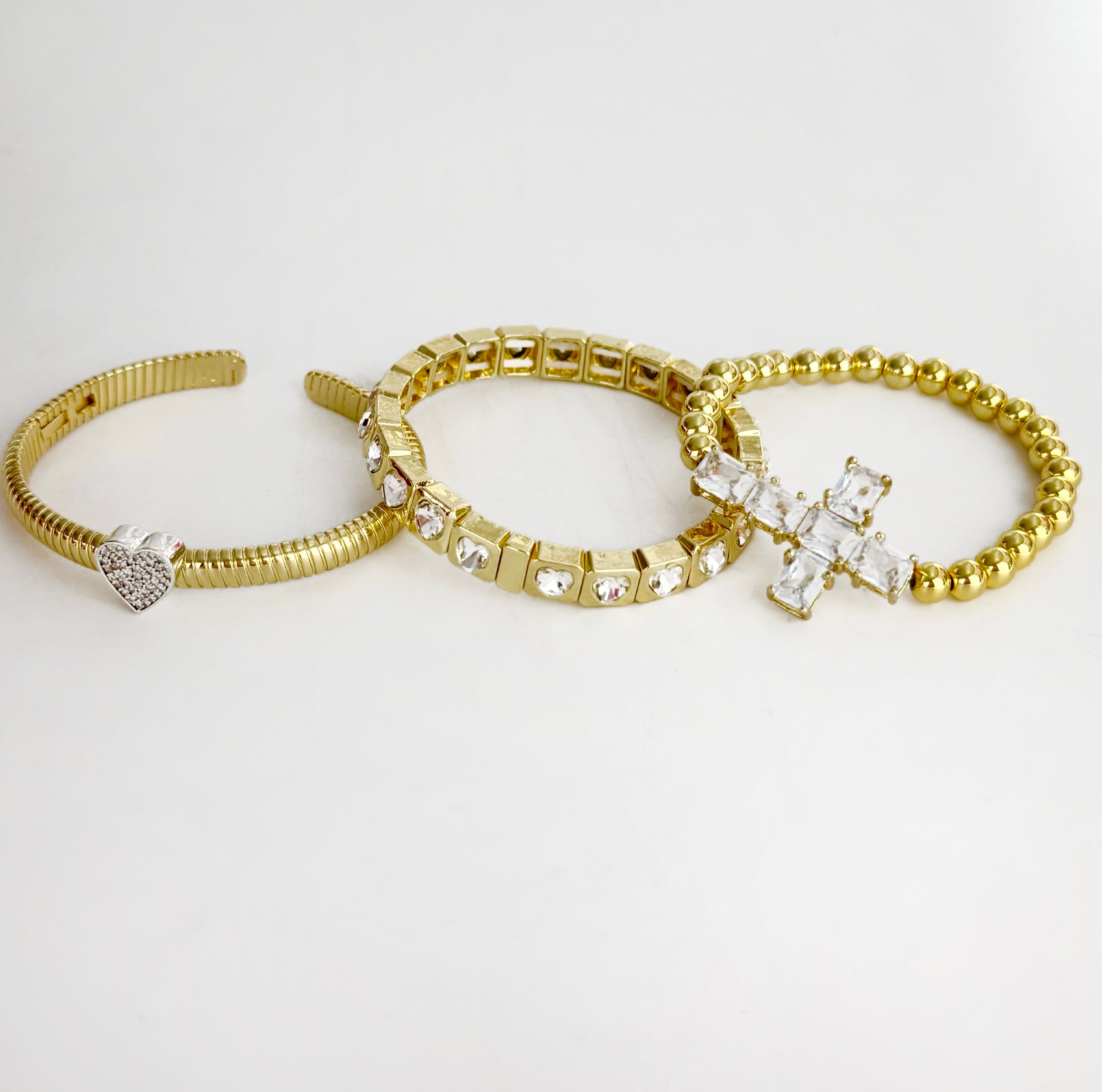 Heart cross beads bracelets